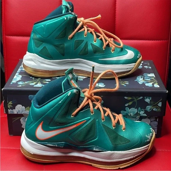 🌴🔥Nike LeBron X Miami Dolphins - Picture 7 of 9